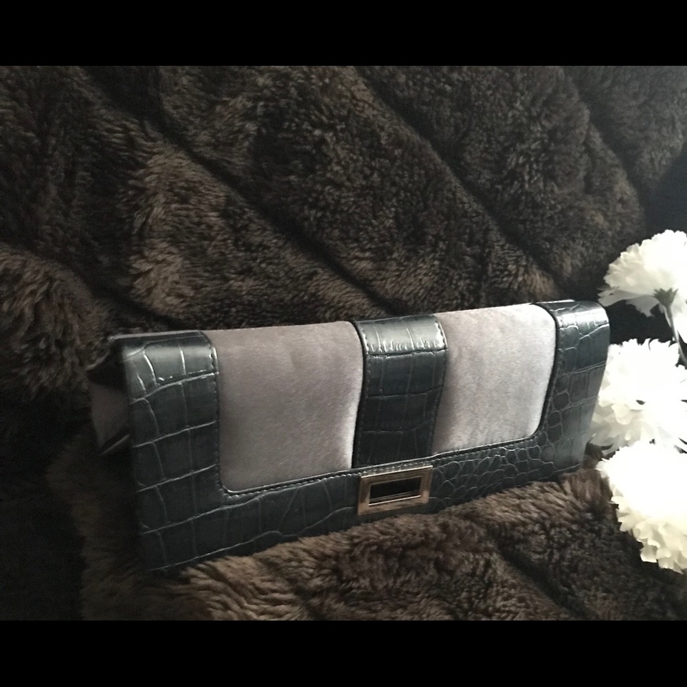 Bijoux Terner Evening Clutch Blue Satin